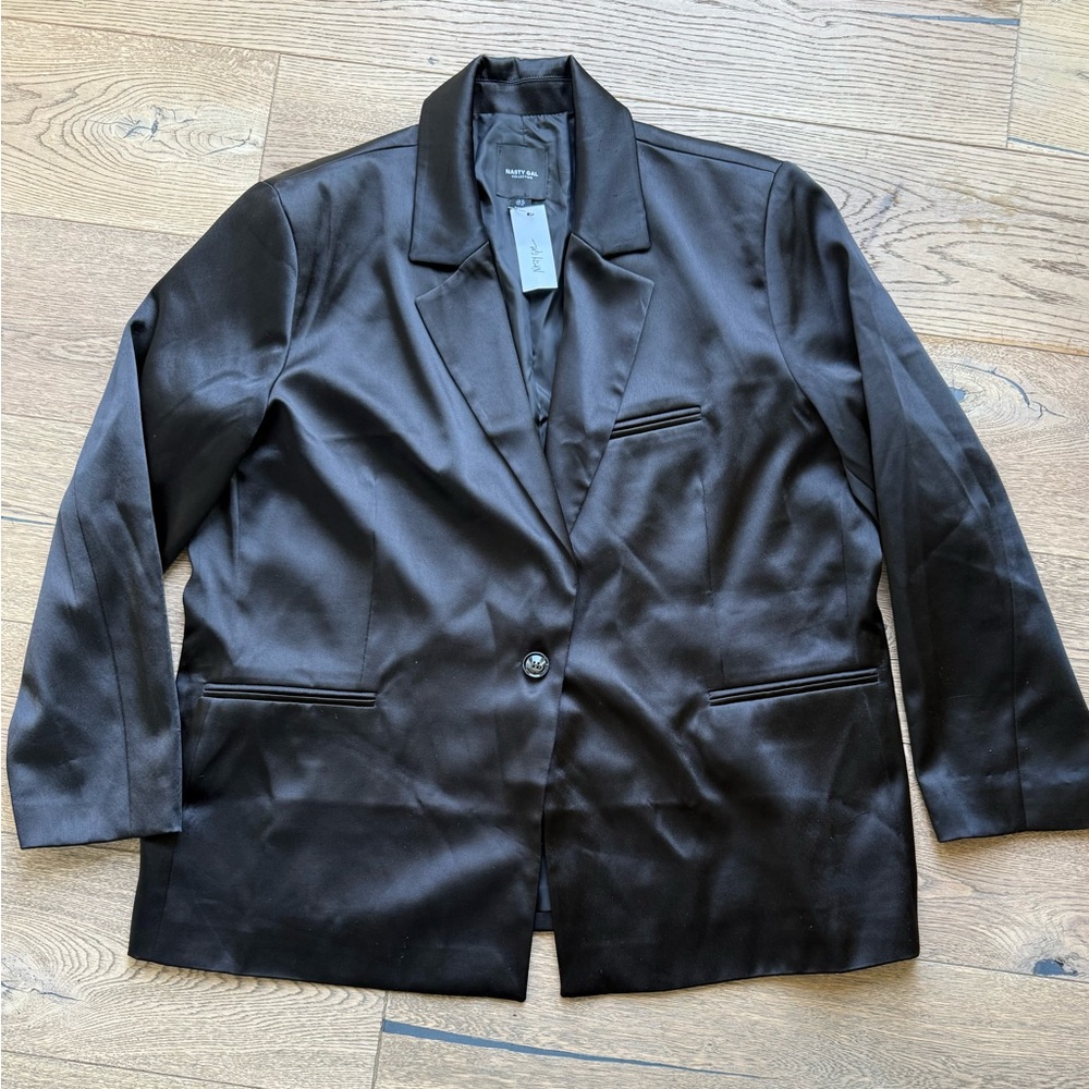 Nasty Gal Satin Blazer